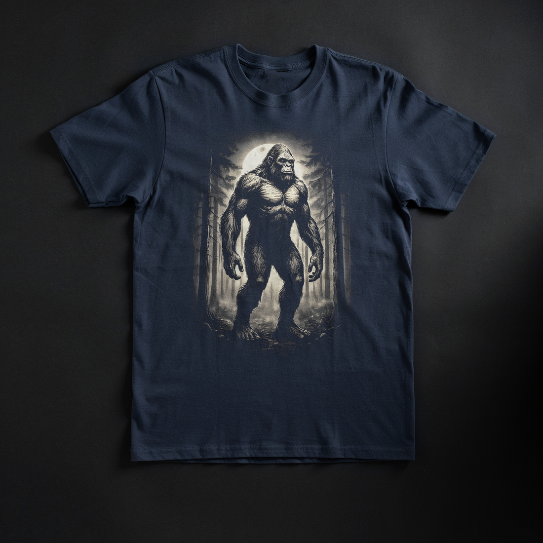 Sasquatch At Midnight Tee shirt mockup by SEAM + MEME