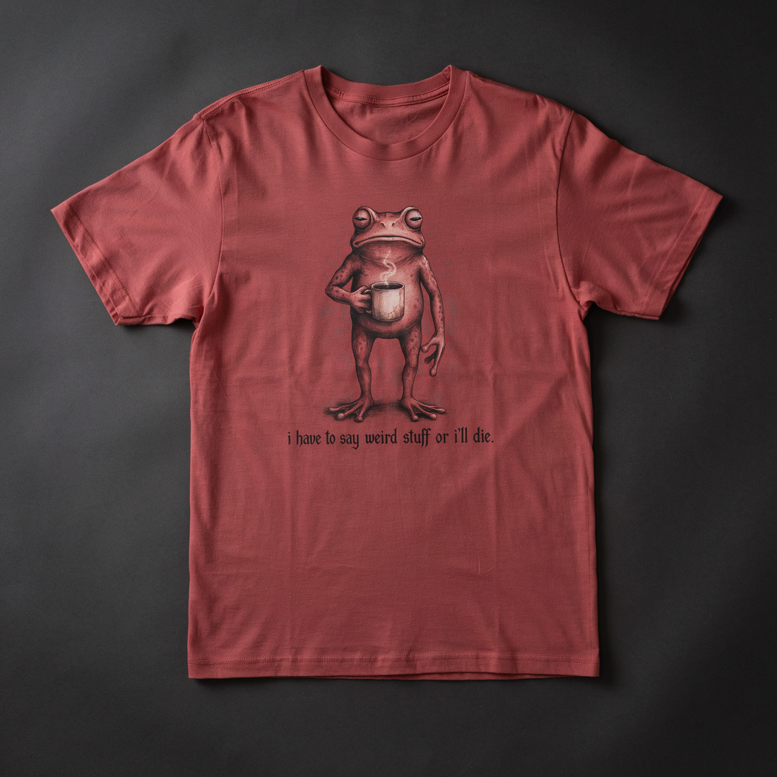 Weird Stuff Frog Tee shirt mockup by SEAM + MEME
