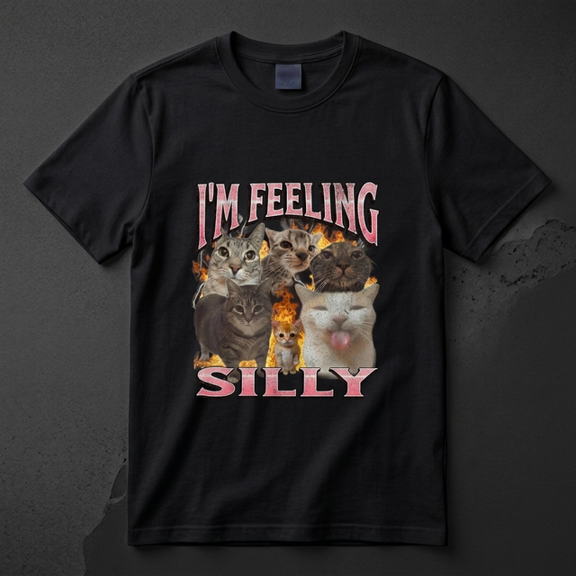 I'm Feeling Silly Tee shirt mockup by SEAM + MEME