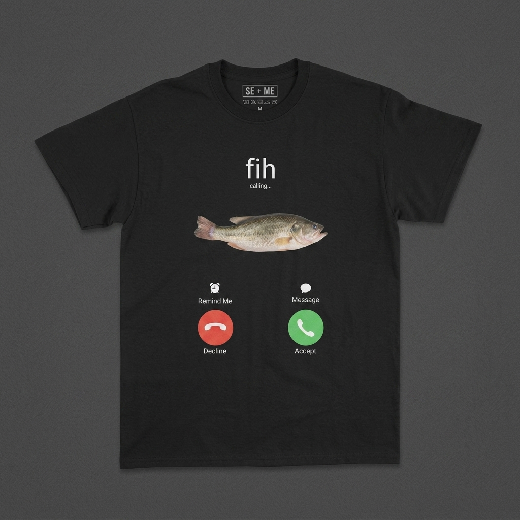 Fih Calling Tee shirt mockup by SEAM + MEME
