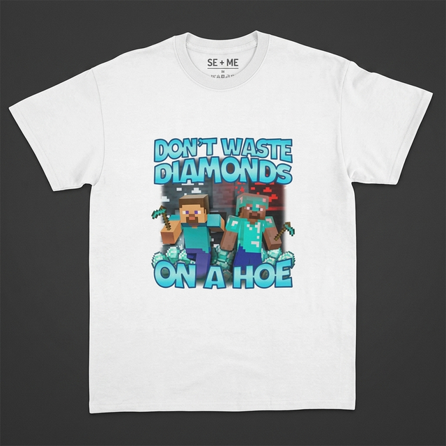 Don't Waste Diamonds Tee shirt mockup by SEAM + MEME