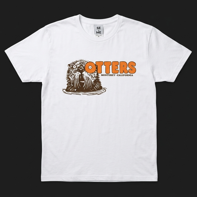 Monterey Otters Tee shirt mockup by SEAM + MEME